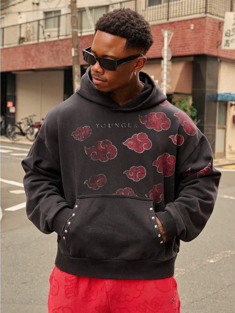 YOUNGLA 5083 Naruto Stud Artwork Hoodie Akatsuki Size Small Brand New With Tags